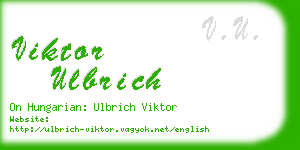 viktor ulbrich business card